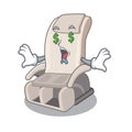 Money eye toy massage chair in cartoon shape