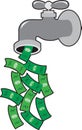 Money Faucet Royalty Free Stock Photo
