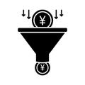 Money filter flat vector icon which can easily modify or edit