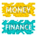 Money Finance Outline Flat Concept