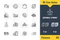 Money, Finance, Payments Icons set. Thin line icon - Outline flat vector illustration. Editable stroke pictogram. Premium quality Royalty Free Stock Photo