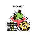 Money Finance Vector Concept Color Illustration Royalty Free Stock Photo