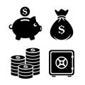 Money and finance vector icon Royalty Free Stock Photo