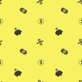 Money And Financial Symbols Seamless Background