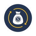Money flat vector icon which can easily modify or edit Royalty Free Stock Photo