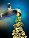 Money flow Royalty Free Stock Photo