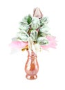 Money flower in vase