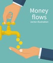 Money flows, concept Royalty Free Stock Photo