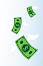 Money flying away Royalty Free Stock Photo
