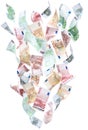 Money fountain (XXXL) Royalty Free Stock Photo