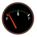 Money Fuel Gauge Royalty Free Stock Photo