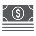 Money glyph icon, e commerce and marketing Royalty Free Stock Photo