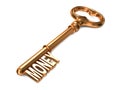Money - Golden Key. Royalty Free Stock Photo