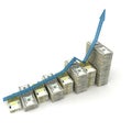 Money graph Royalty Free Stock Photo