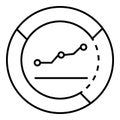 Money graph info icon, outline style