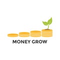 Money grow graphic icon design template