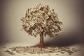 Money growing on tree, USA currency dollar, cash crop, money tree Royalty Free Stock Photo