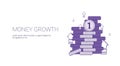 Money Growth Financial Success Business Web Banner Template With Copy Space Royalty Free Stock Photo