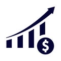 money growth, growth, graph chart, business growth graph icon Royalty Free Stock Photo