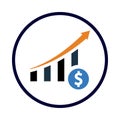 money growth, growth, graph chart, business growth graph icon Royalty Free Stock Photo