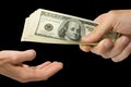 Money in hand Royalty Free Stock Photo