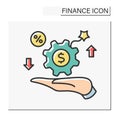 Money handed color icon