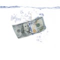 Money Hanging on a Fishing Hook Royalty Free Stock Photo