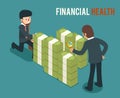 Money health isometric 3d vector illustration