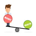 Money or health your choose super quality abstract business poster Royalty Free Stock Photo