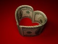 Money. Heart Royalty Free Stock Photo