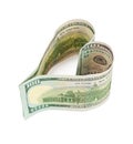 Money heart Royalty Free Stock Photo