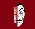 Money Heist Title With Dali Mask La Casa De Papel Design Vector Netflix Film Royalty Free Stock Photo