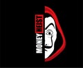 Money Heist Title With Dali Mask La Casa De Papel Design Graphic Netflix Film Vector Royalty Free Stock Photo