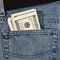 Money in hip-pocket of jeans