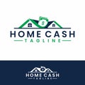 Money home cash logo design vector