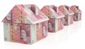 Money house pounds Royalty Free Stock Photo