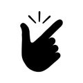 Snap finger like easy icon Gesturing symbol Royalty Free Stock Photo