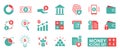 Money icon set. Solid icon collection. It contains seminars, Banking, Wallet, and Coins icons. Credit card, Currency exchange, and Royalty Free Stock Photo