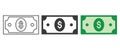 Money icon set vector stock isolated on white background Royalty Free Stock Photo