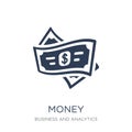 Money icon. Trendy flat vector Money icon on white background fr