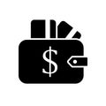 Money icon vector. Dollar illustration sign. Finance symbol. Economy logo.