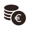 Money icon vector. Euro sign. Coins sign