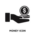 Money icon vector isolated on white background, logo concept of