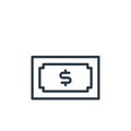money icon vector from shopping and ecomerce concept. Thin line illustration of money editable stroke. money linear sign for use