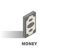 Money icon, vector symbol. Royalty Free Stock Photo