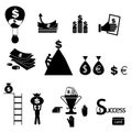 Money icons set vector Royalty Free Stock Photo