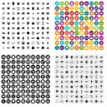 100 money icons set vector variant Royalty Free Stock Photo