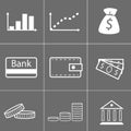 Money icons Royalty Free Stock Photo