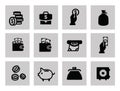 Money icons Royalty Free Stock Photo