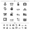 Money icons vector Royalty Free Stock Photo